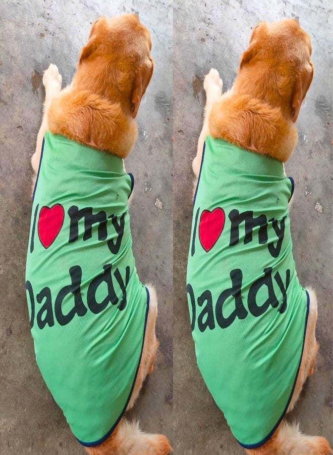 Lulala Pet t-Shirt Printed Round Neck Sleeveless Dog Vest Tank T-Shirt/Tees Apparel/Clothes/Tees Gift for Small Medium and Large Dogs Cats Green (26 Inch) - Image 4